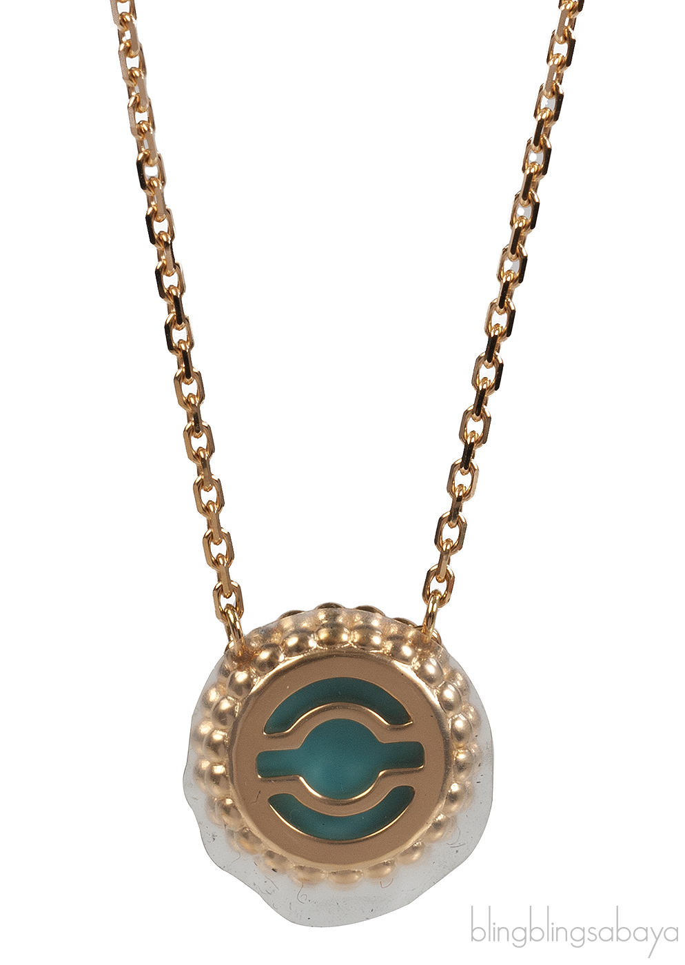 Van Cleef & Arpels Perlée Couleurs Turquoise Pendant Yellow Gold