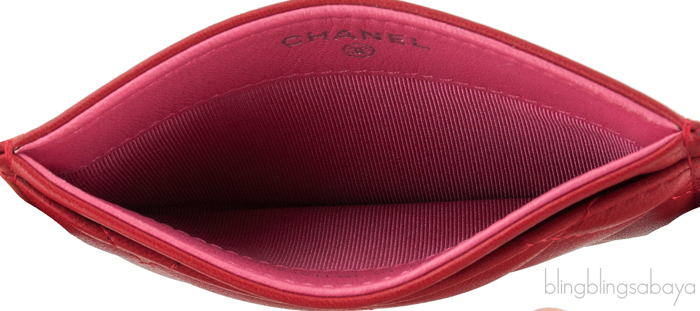 Red & Pink Quilted Cardholder