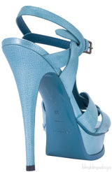 Aqua Patent Textured Leather Tribute