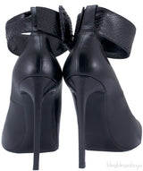 Escarpin Black Python Strap Heels