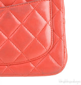 Coral Quilted Mini Flap Bag