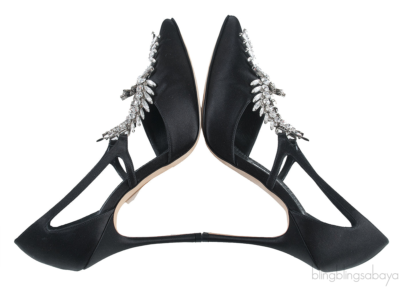 Lala Black Crystal Heels