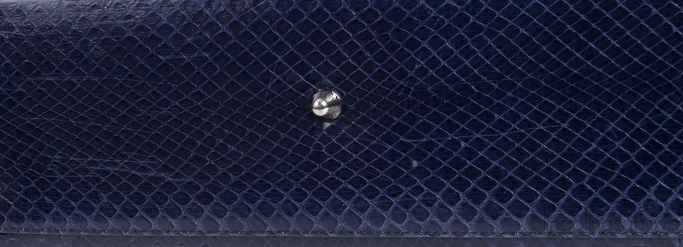 Lady Dior Large Blue Python Bag