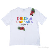 Dolce & Gabbana White Flower Patch Kids T-shirt