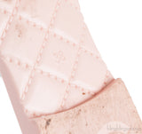 Pink Camellia Rubber Logo Mules