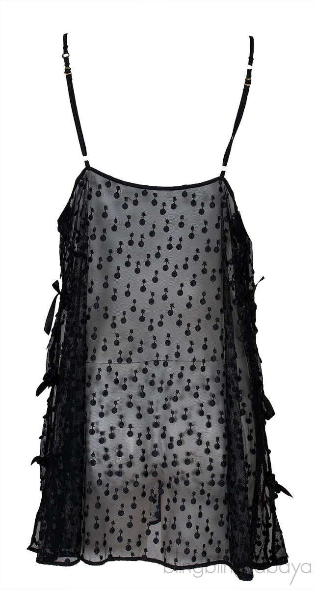 Black Mesh Sheer Cami Top