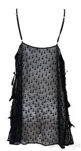 Black Mesh Sheer Cami Top