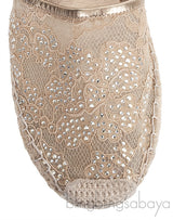 Lace Rhinestone Embellished Espadrille