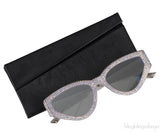 CatStyleDior 1S Silver Crystal Sunglasses