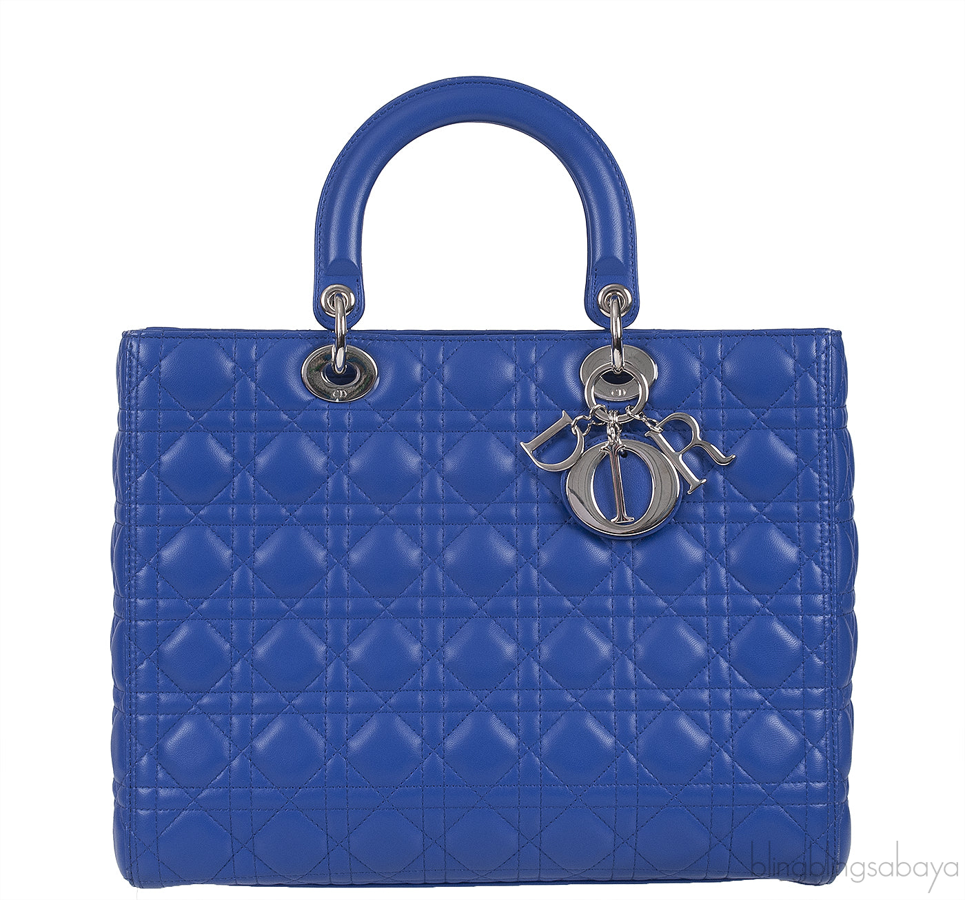 Lady Dior Large Iris Quilted Bag