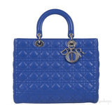 Lady Dior Large Iris Quilted Bag