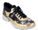 Metallic Gold Boucle Sneakers