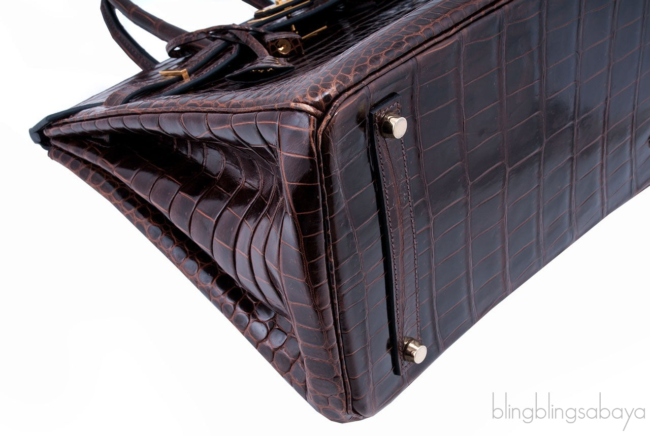 Birkin 35 Havanne Shiny Croco