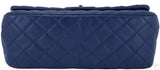 Blue Chevron Quilted Medium Flap Bag