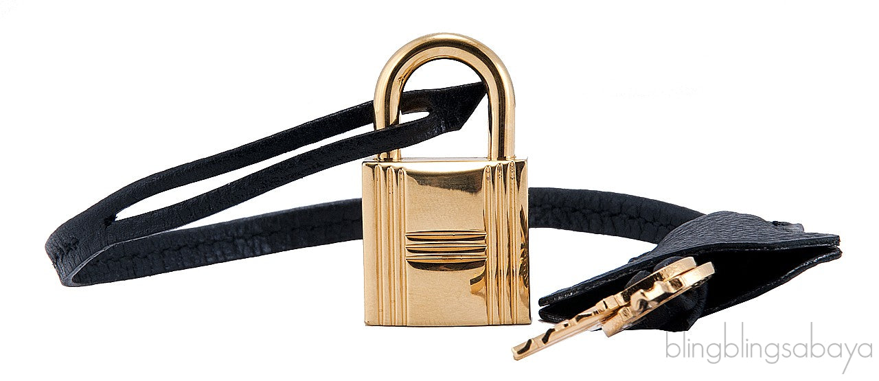 Kelly 35 Black Togo Retourne GHW