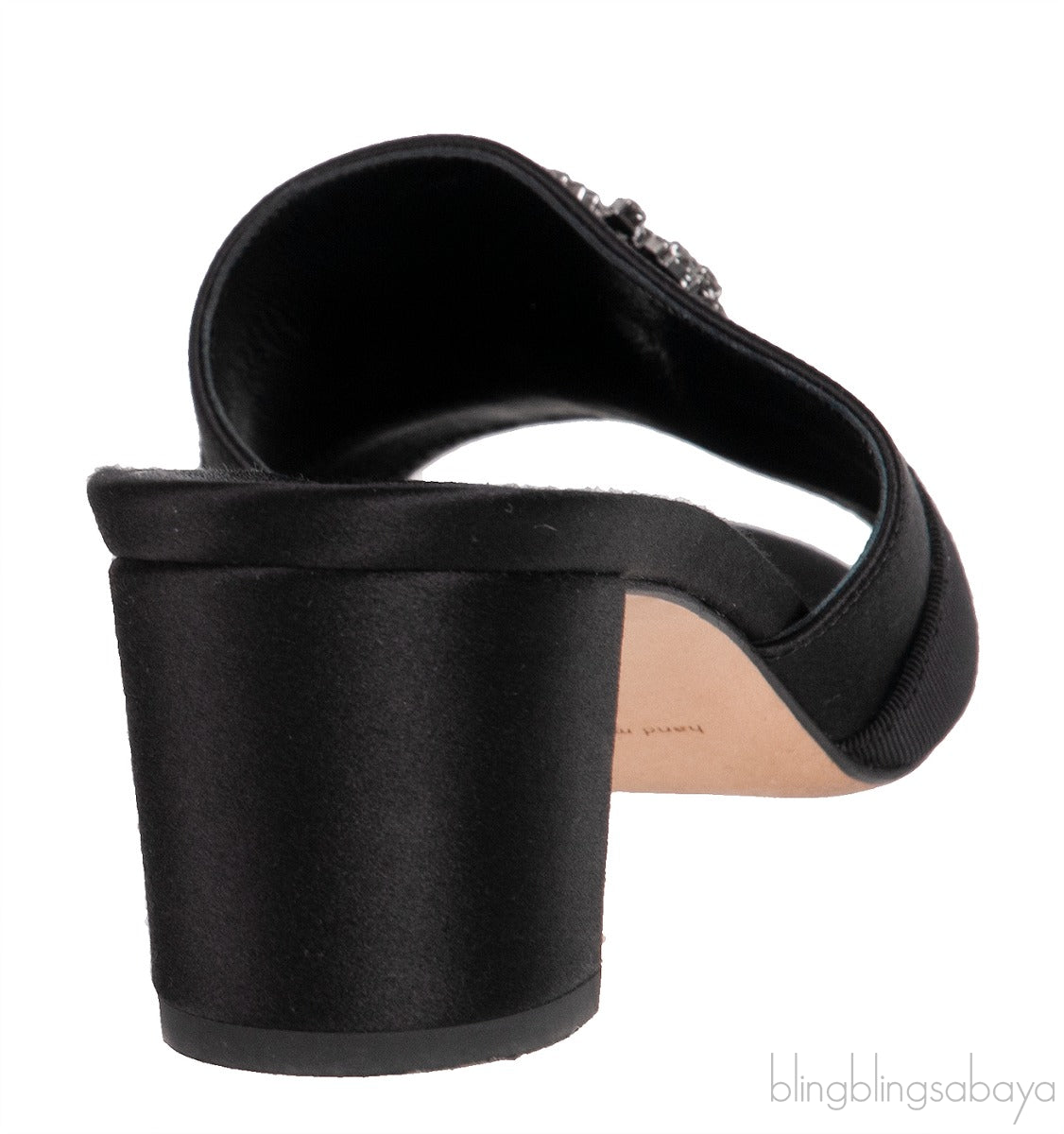 Martamod Black Satin Mules