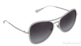 71108 Silver Crystal Aviator Sunglasses