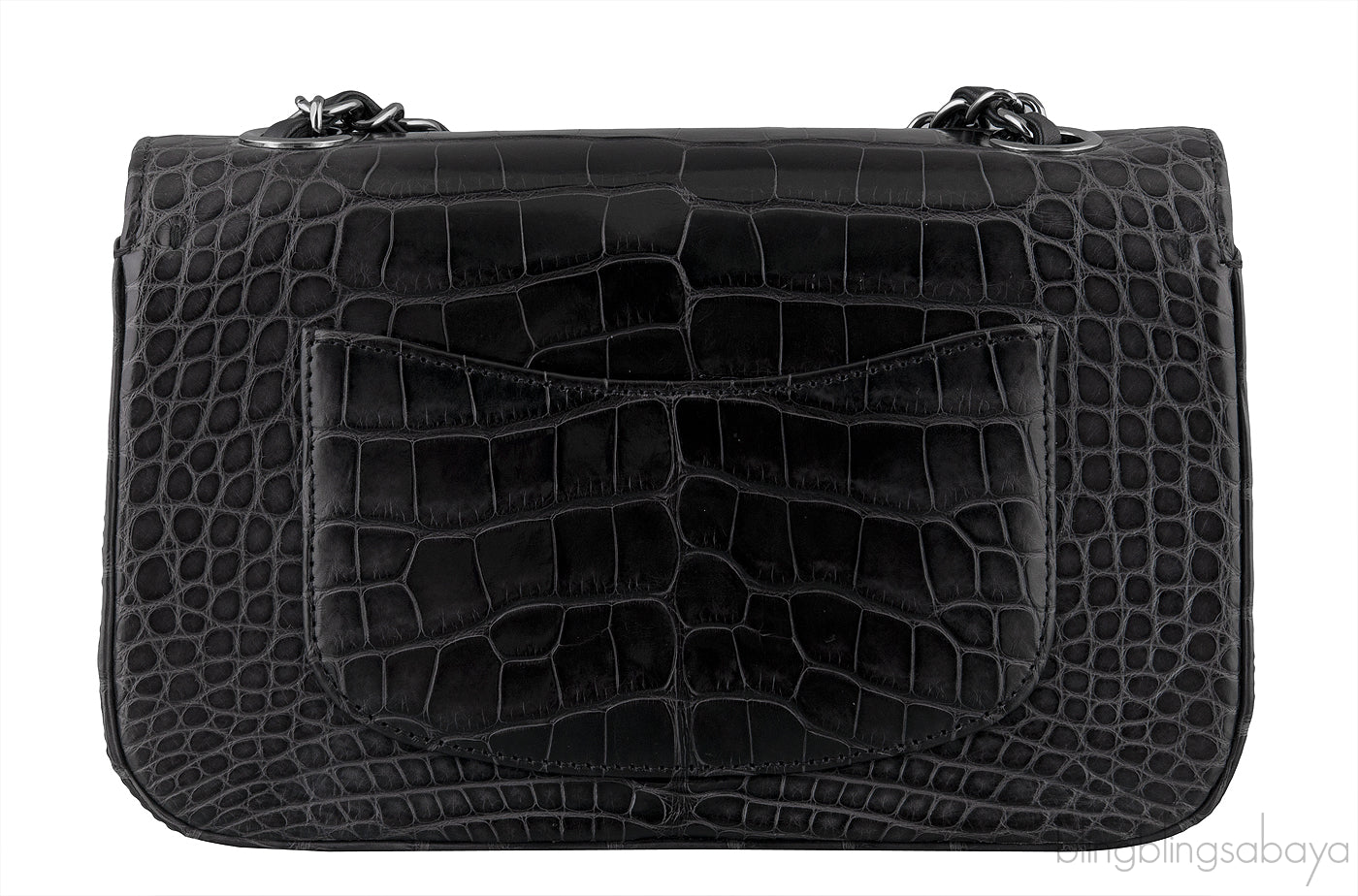Dark Grey Crocodile Mini Bag