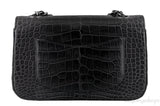 Dark Grey Crocodile Mini Bag