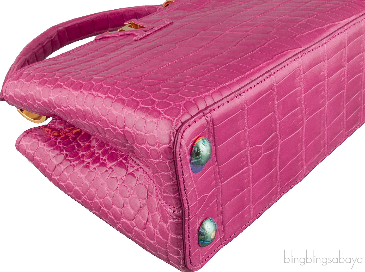 Capucines Fuchsia Pink Crocodile BB