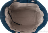 Deauville Large Blue Leather Tote