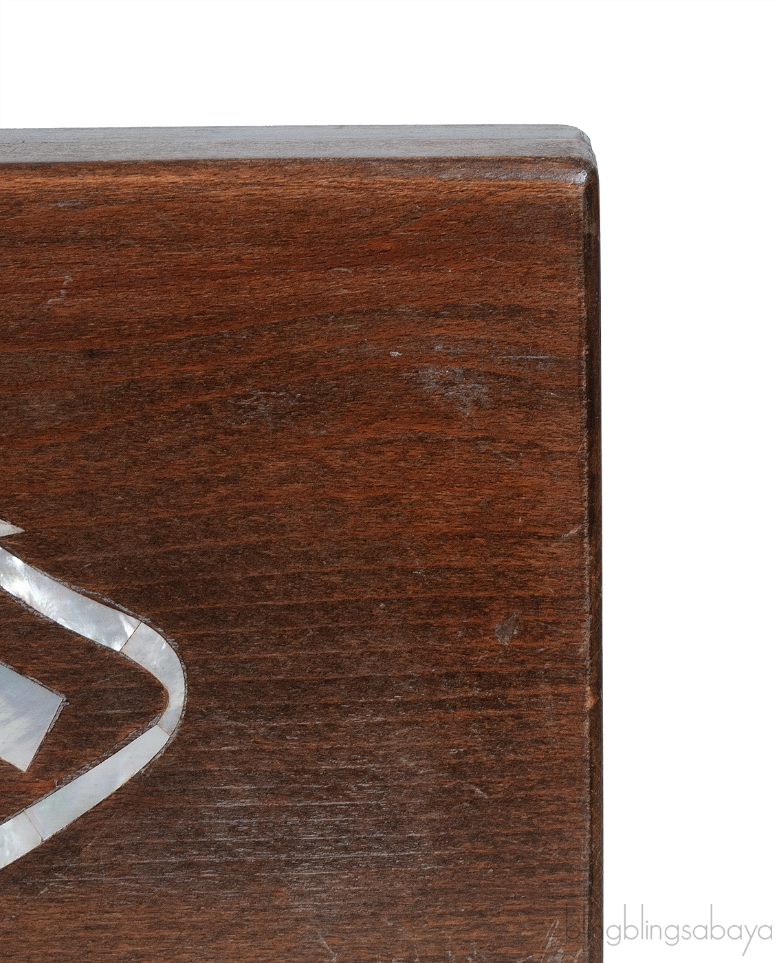 Shell Inlay Wood Clutch