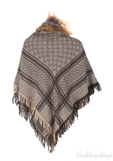 Gucci Fox Trimmed GG Patterned Stole