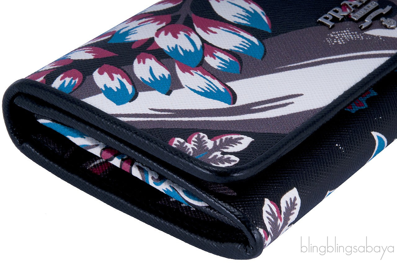 Floral Printed Continental Wallet
