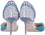 Multicolored Textured Leather Pumps