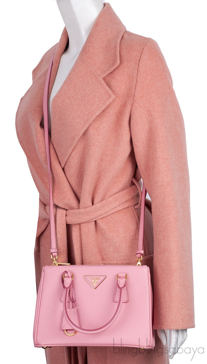 Pink Petal Galleria Saffiano Small Leather Bag