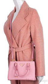 Pink Petal Galleria Saffiano Small Leather Bag