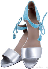 Bi-color Ghillies Leather Sandals