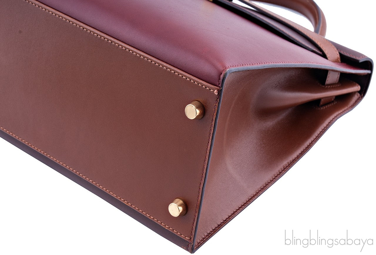 Kelly 32 Tricolor Box Calf Sellier
