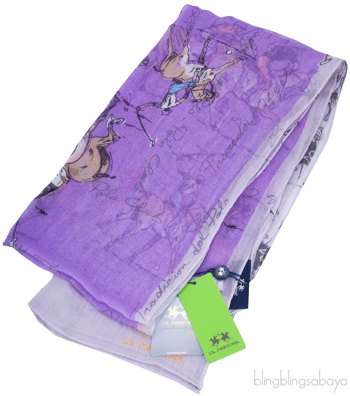 Purple Horse Printed Scarf