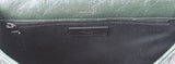 Yves Saint Laurent  Nikki Forest Green Medium Crinkled Leather Shoulder Bag