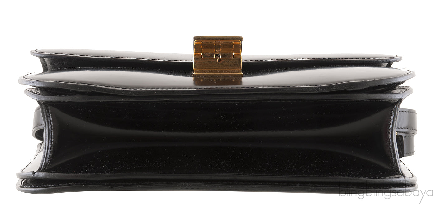 Classic Box Black Leather Bag