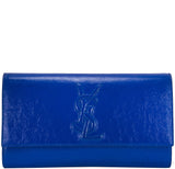 Blue Patent Leather Clutch