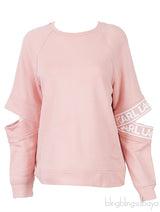 Cut-out Sleeve Sweatshirt