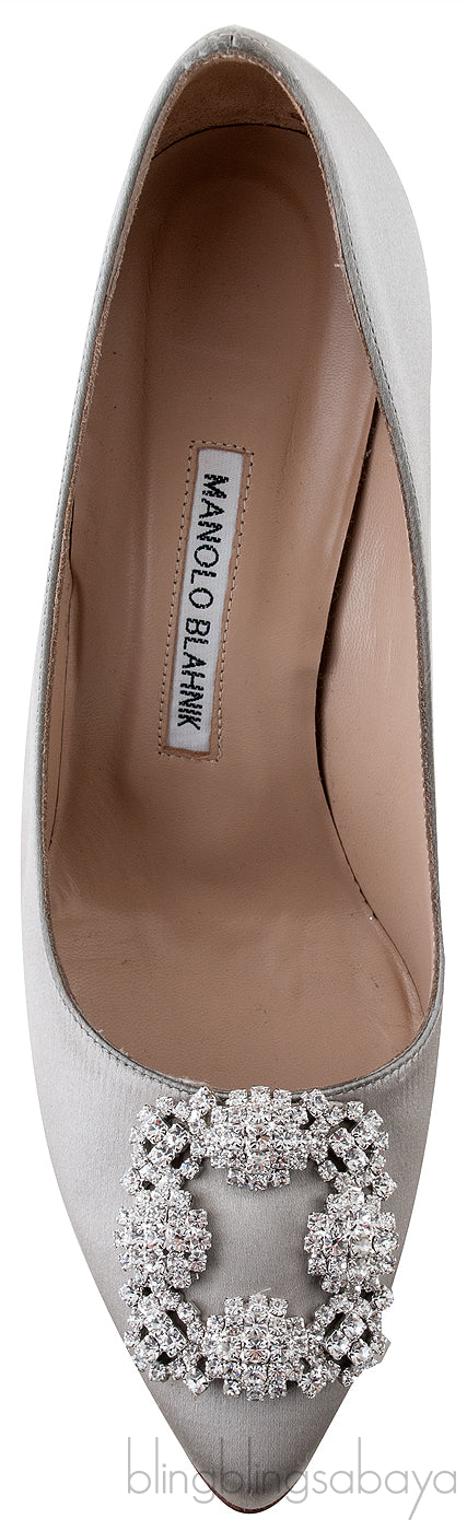 Grey Hangisi Satin Heels