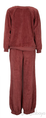 Choco Brown Raglan Sweatshirt & Track Pants