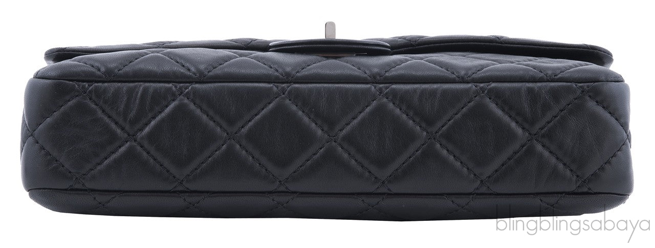 2.55 Runway Black Lambskin Clutch