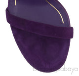 Purple Suede Gold Sandals