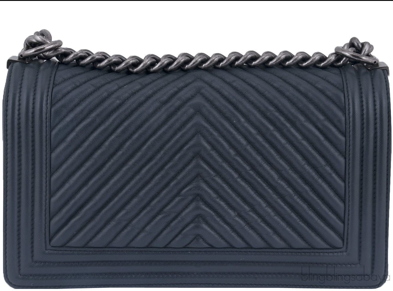 Charcoal Grey Chevron Le Boy
