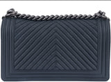 Charcoal Grey Chevron Le Boy