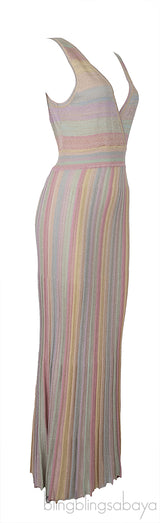 Mylene Striped Knit Maxi Dress