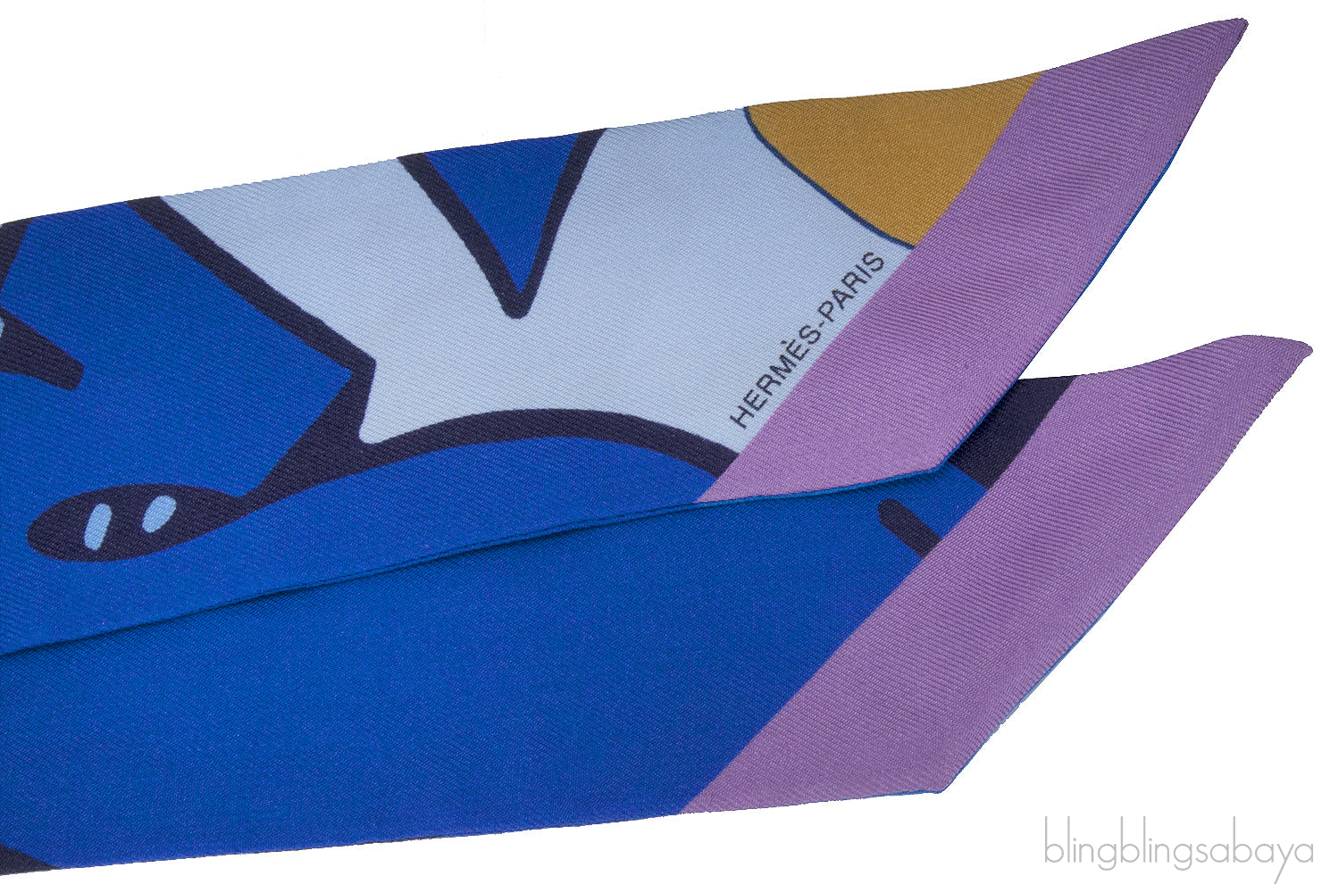 Graff Multicolor Blue Silk Twilly