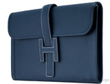 Jige Bleu Indigo Epsom Clutch