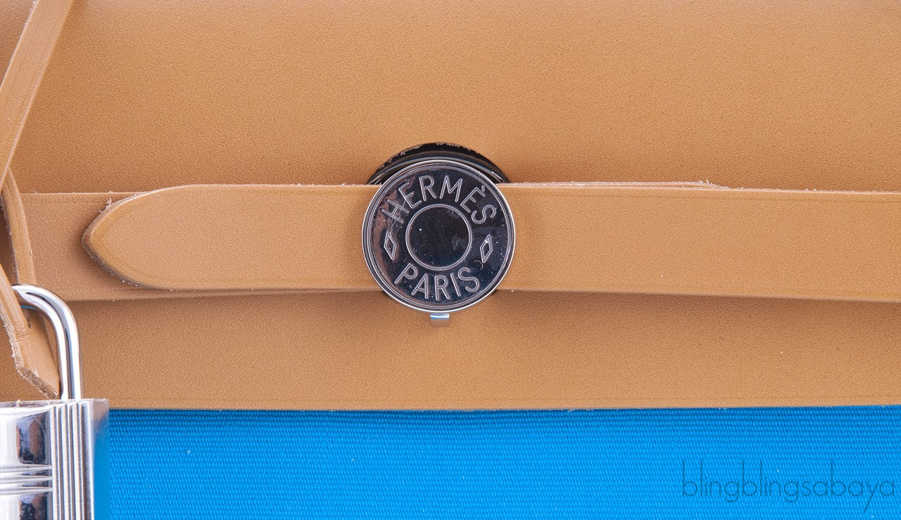 Herbag Zip PM Blue Azteque with Mint