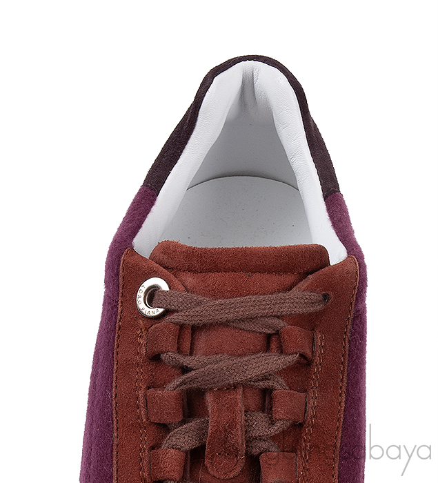 Loro Piana My Wind Tri-color Cashmere Suede Leather Sneaker