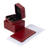 Cartier Logo Baignoire Diamond Pink Gold Earrings